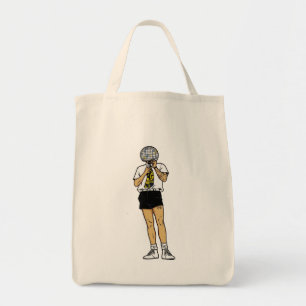 Tote Bag Tête de boule à facettes disco chanteur de bande d