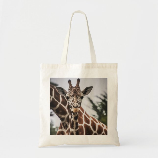 Tote Bag Tête de girafe Tirage de fourrure de girafe Animal (Devant)
