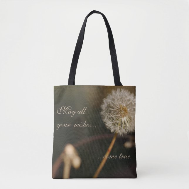 Tote Bag Tête de graines de Dandelion en tons Brown (Devant)