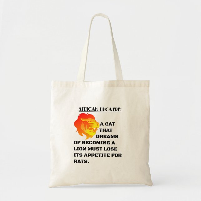 Tote Bag Tête de lion rugissant (Devant)