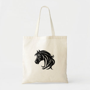 Tote Bag Tête de magnifique cheval noir