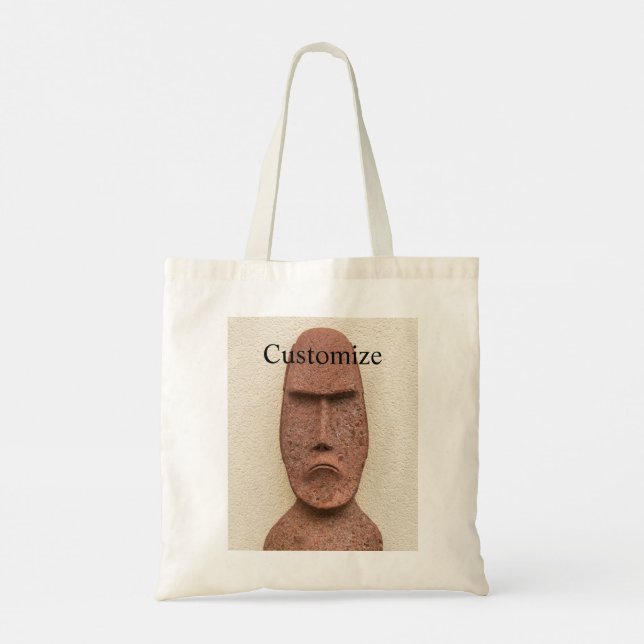 Tote Bag Tête de Moai de l'île de Pâques Thunder_Cove (Dos)