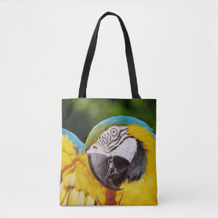 Tote Bag Tête d'un Macaw bleu et jaune