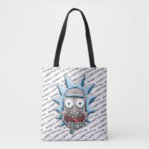 Tote Bag Tête Pixelette Rick Drooling