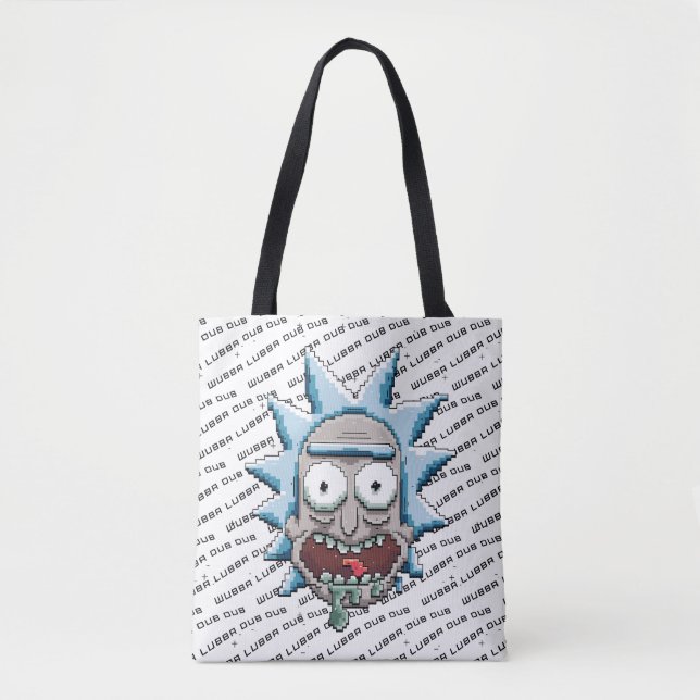 Tote Bag Tête Pixelette Rick Drooling (Devant)