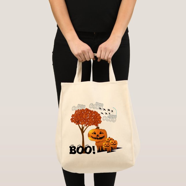 Tote Bag Têtes de citrouilles d'Halloween - (Devant (produit))