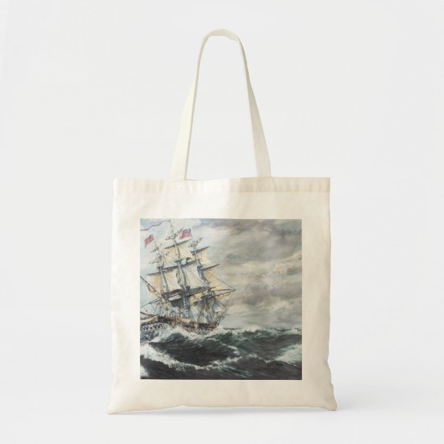 Tote Bag Têtes de constitution d'USS pour S.M. frégate (Devant)