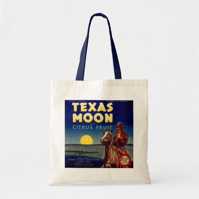 Tote Bag Texas Moon Citrus Fruit Crate Label (Devant)
