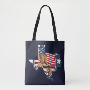 Tote Bag Texas State Outline USA Horse