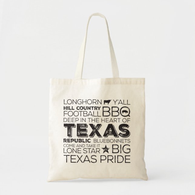 Tote Bag Texas Subway Art Fourre-tout - Noir (Devant)