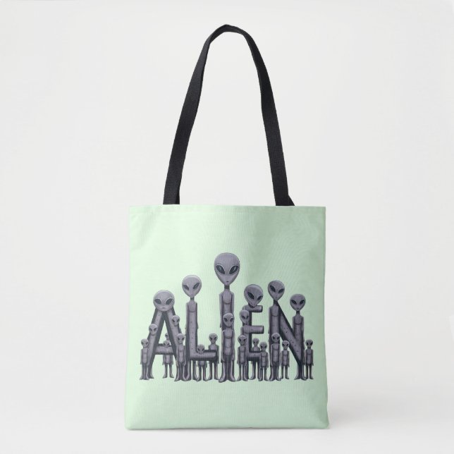 Tote Bag Texte Alien (Devant)