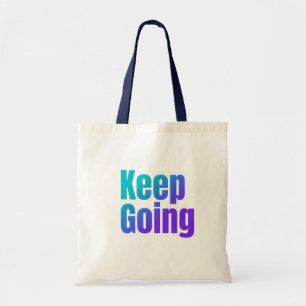 Tote Bag Texte coloré Gradient Inspirationnel Continuer