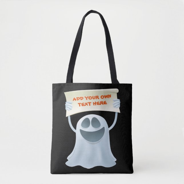 Tote Bag Texte d'attente du fantôme (Devant)