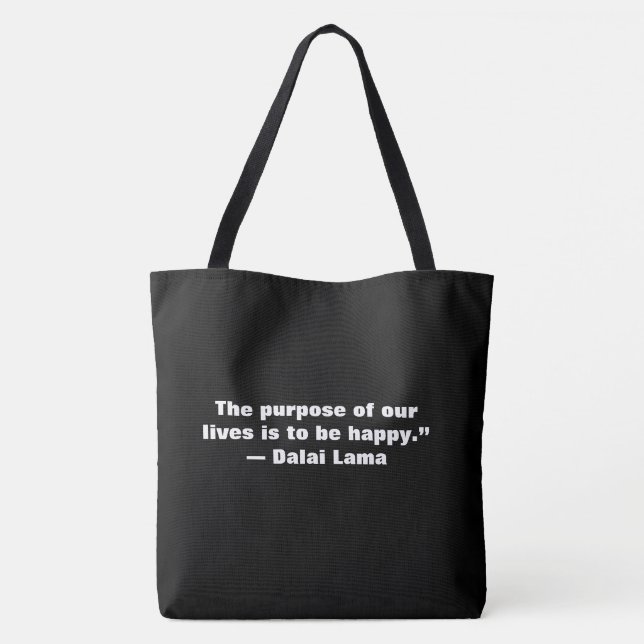 Tote Bag Texte de citations noir et petit  (Dos)
