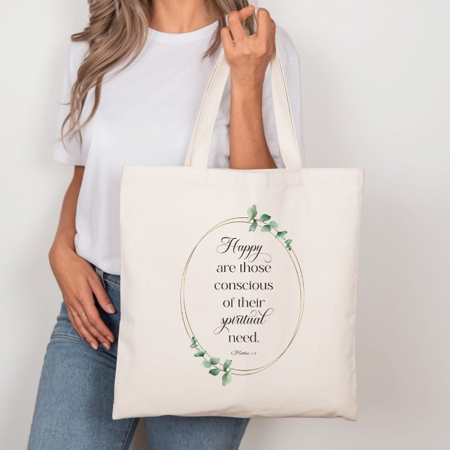 Tote Bag Texte de l'année JW 2026 avec Eucalyptus Matthieu  (Créateur téléchargé)