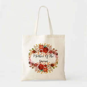 Tote Bag Texte de monogramme personnalisé fleur aquarelle f