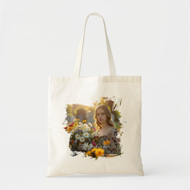 Tote Bag Texte de photo (Devant)