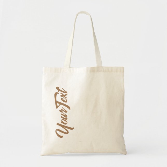 Tote Bag Texte manuscrit Lumière Modèle Brown personnalisé (Devant)