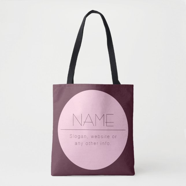 Tote Bag Texte moderne personnalisable avec bordure (Devant)