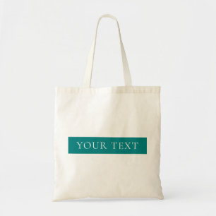 Tote Bag Texte modifiable Modèle moderne vert Turquoise nat