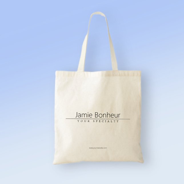 Tote Bag Texte noir classique simple (Créateur téléchargé)