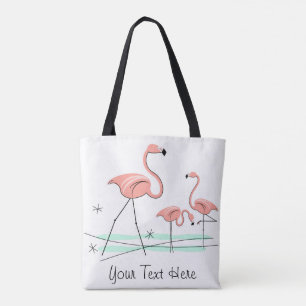 Tote Bag Texte partout fourre-tout du trio 2 de Flamants