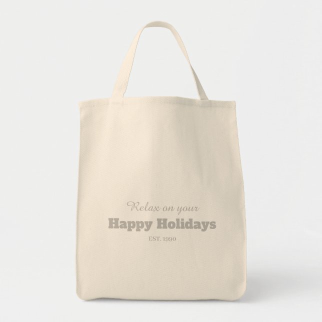 Tote Bag Texte personnalisable script design moderne tendan (Devant)