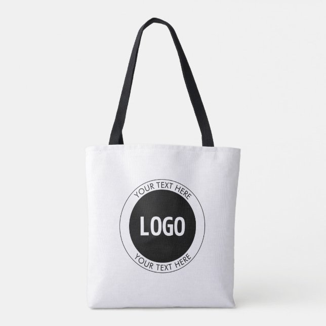 Tote Bag Texte personnalisable simple et logo ou image (Dos)