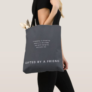Tote Bag Texte personnalisé Ami amusante - Cadeau d'un ami