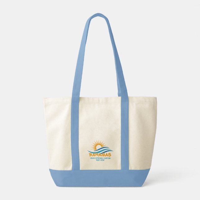 Tote Bag Texte personnalisé Bahamas (Dos)