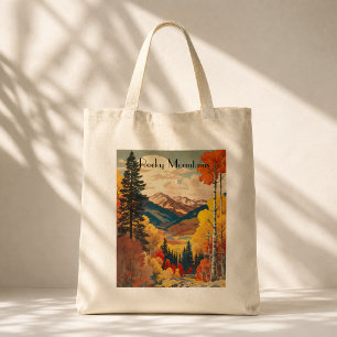 Tote Bag Texte personnalisé d'automne vintage dans les mont