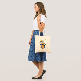 Tote Bag Texte personnalisé de l'enseignant école hibou