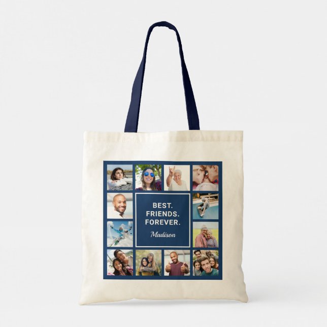 Tote Bag Texte personnalisé et vos photos (Dos)