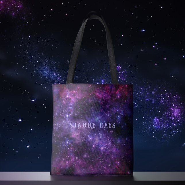 Tote Bag Texte Personnalisé Galaxie Nebula Espace Thème Fou (Créateur téléchargé)