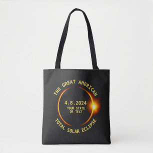 Tote Bag Texte total de coutume des Etats-Unis de l'éclips