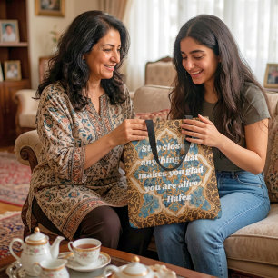 Tote Bag Textes personnalisés Cadeaux Art persan Khatam Mar