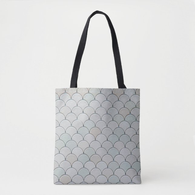 Tote Bag textile graphique gris (Devant)