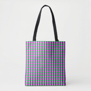 Tote Bag texture abstraite, motif plaid coloré, goudron rét