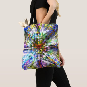 Tote Bag Texture blanche graineuse avec des éclats de coule