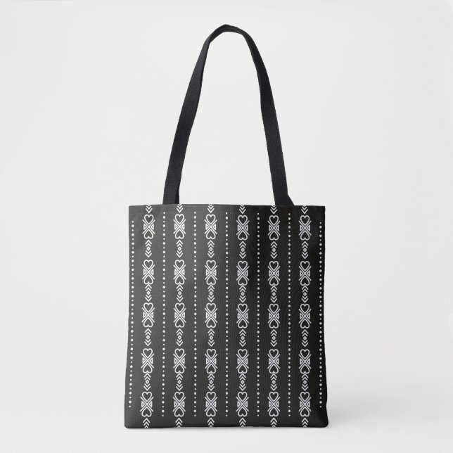 Tote Bag texture cardiaque aztèque Abstraite (Devant)