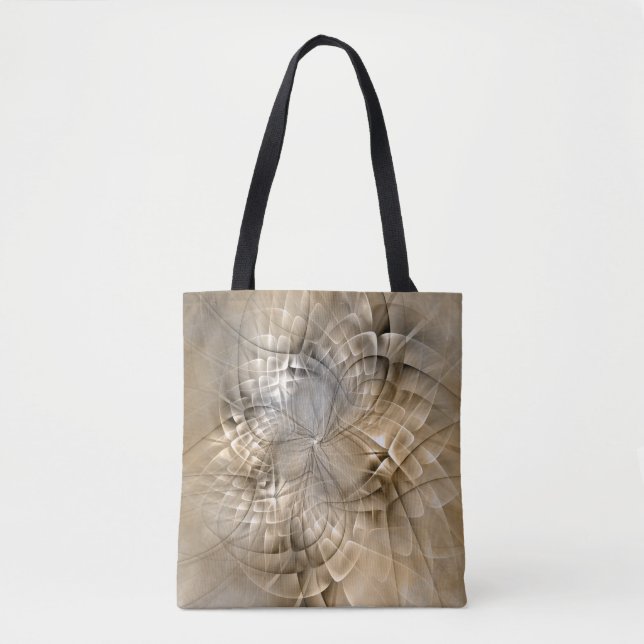 Tote Bag Texture d'art fractal moderne abstrait aux tons de (Devant)
