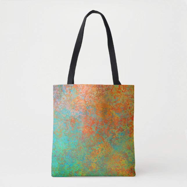 Tote Bag Texture de cuivre et de turquoise (Devant)