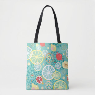 Tote Bag Texture de fruits, Arrière - plan vibrant.