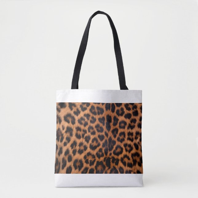 Tote Bag Texture de peau de léopard : Parcelle de tache léo (Devant)