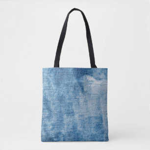 Tote Bag Texture des jeans en denim bleu