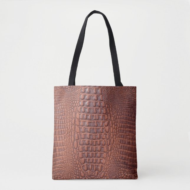 Tote Bag texture en cuir Brown fond abstrait, vieilli, anim (Devant)