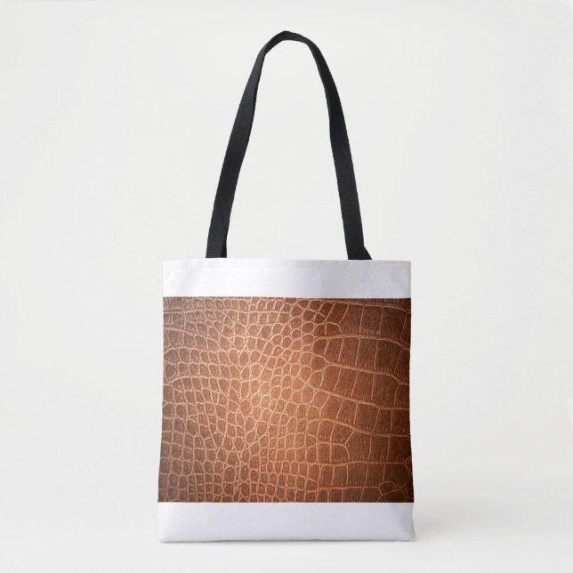 Tote Bag texture en cuir Brown pour arrière - plan (Devant)