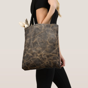 Tote Bag Texture en cuir brut vintage