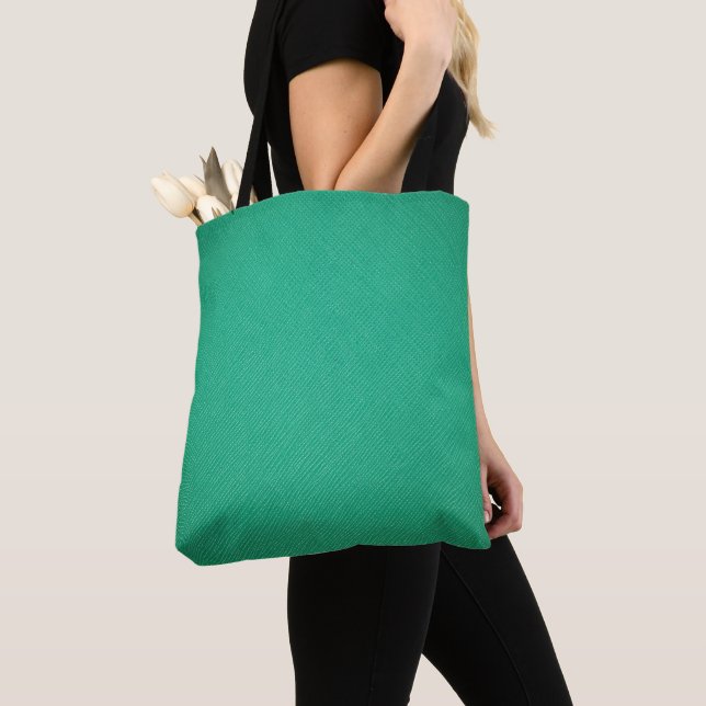 Tote Bag Texture en cuir vert (De près)