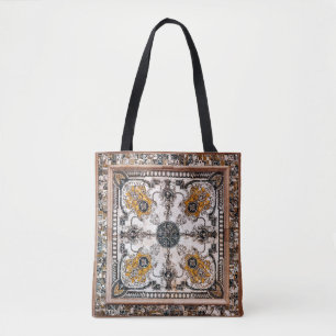 Tote Bag texture en marbre arabesque abstrait vintage backg